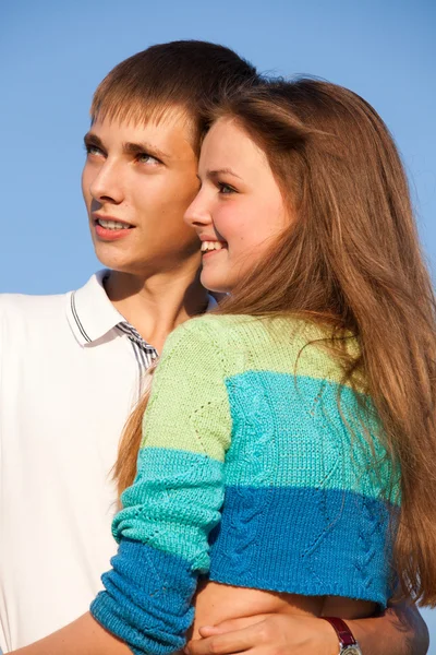 Porträt glücklicher junger Teenager — Stockfoto
