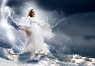 Angel in the sky storm clipart