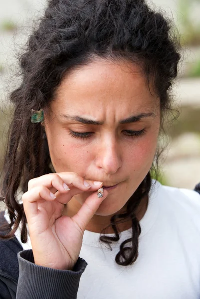 Portrait dramatique du tabagisme chez les adolescents — Photo