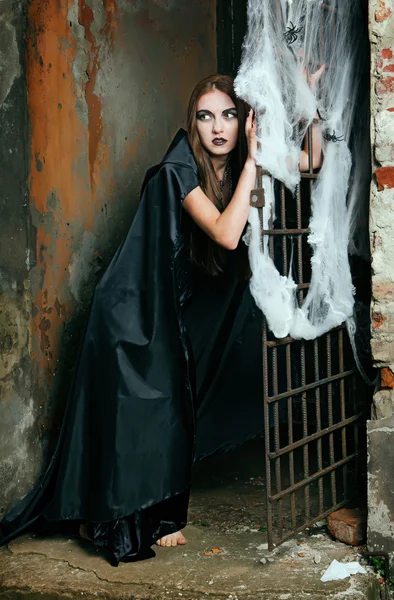 Retrato de una bruja joven — Foto de Stock
