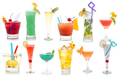 Fancy drink cocktails clipart