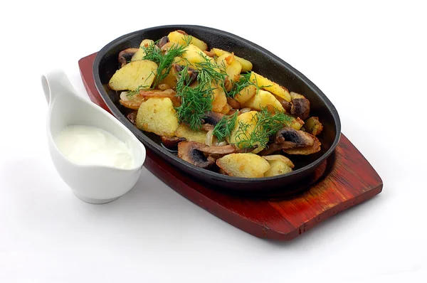 Potato with mushrooms — Stock Photo, Image