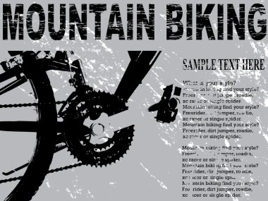 Flayer for mountain bikers clipart