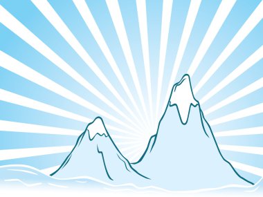 Winter mountain clipart