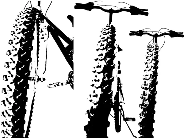 Grunge 的自行车剪影 — 图库矢量图片