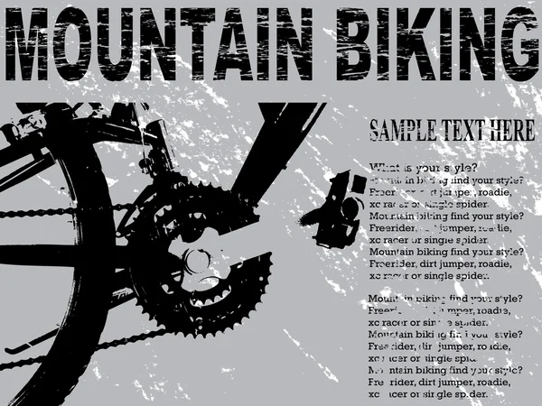 Flayer para ciclistas de montaña — Archivo Imágenes Vectoriales