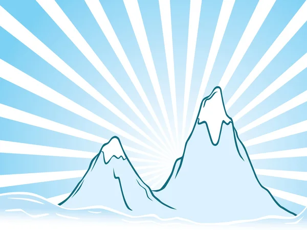 Winter mountain — Stock Vector
