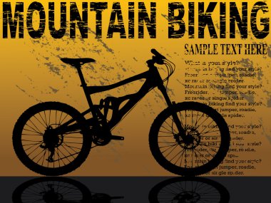 Flayer for mountain bikers clipart