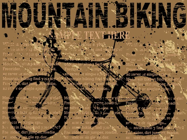 Flyer für Mountainbiker — Stockvektor