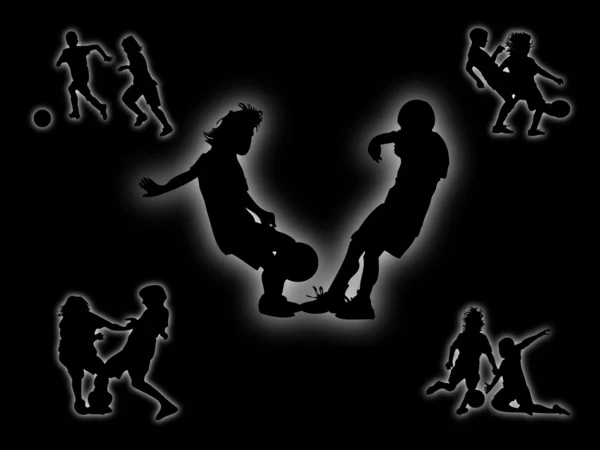 Éclairage Football Silhouette — Image vectorielle