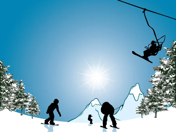 Station de ski — Image vectorielle