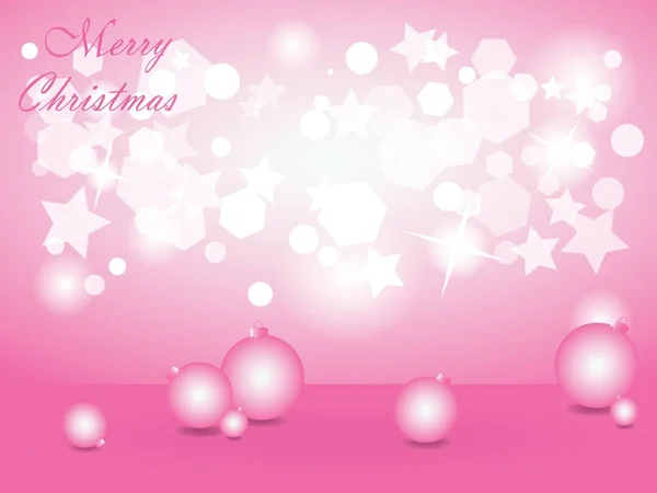 Roze Kerstmis achtergrond — Stockvector