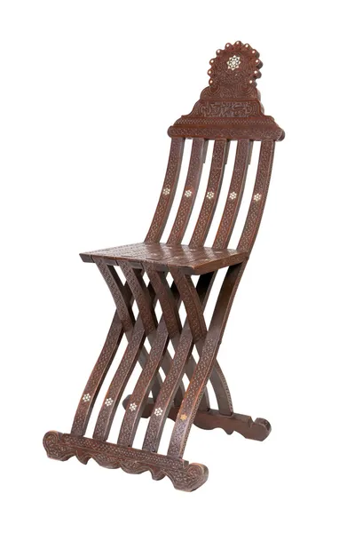 Старовинний дерев'яний розкладний стілець — стокове фото