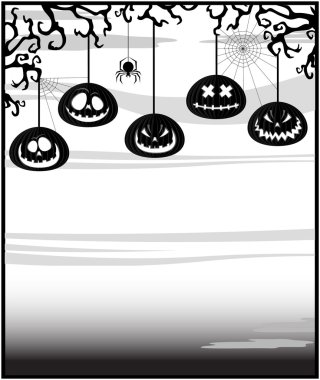 Gloomy background on a theme of Halloween clipart