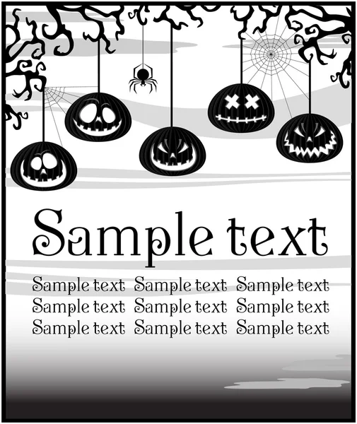 Fond sombre sur un thème d'Halloween — Image vectorielle