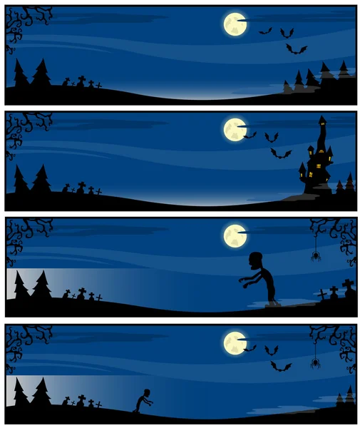 Lignes bleues sur un thème d'Halloween — Image vectorielle