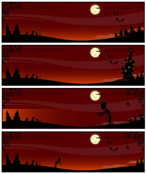 Lignes rouges sur un thème d'Halloween — Image vectorielle