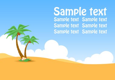 Oasis. Sample text clipart