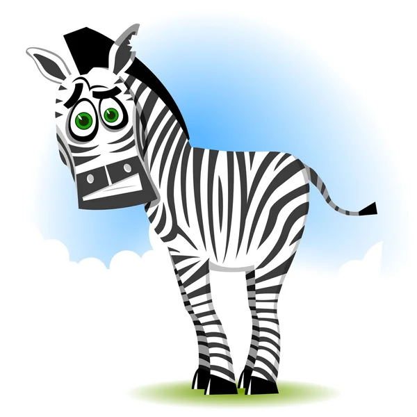 Nevetséges Zebra — Stock Vector