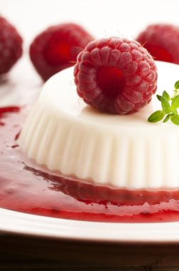 Vanilla panna cotta berry sos ile