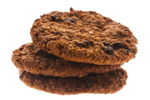 Chokolade hjemmelavede cookies isoleret på hvid baggrund - Stock-foto
