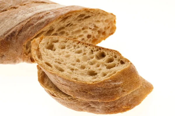 Ψωμί που απομονώνεται στο λευκό φόντο — Φωτογραφία Αρχείου