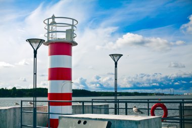 küçük bir deniz feneri