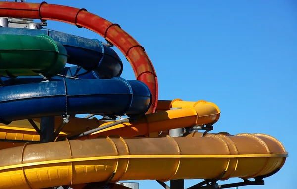 stock image Aquapark tubes outdoors