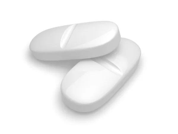 Pílulas brancas — Fotografia de Stock