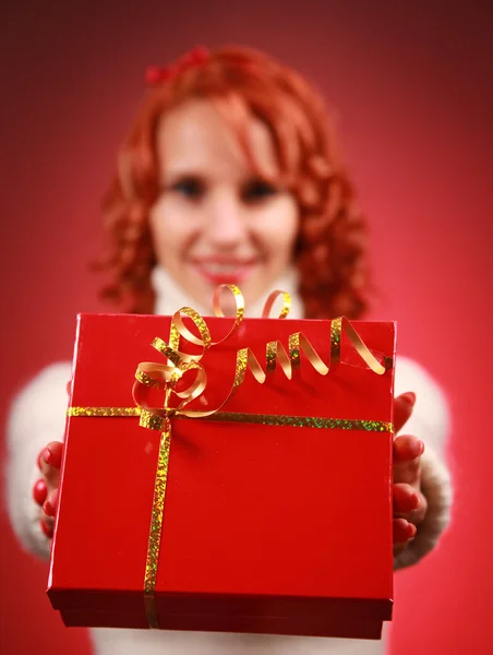 Krabice s dárkem — Stock fotografie