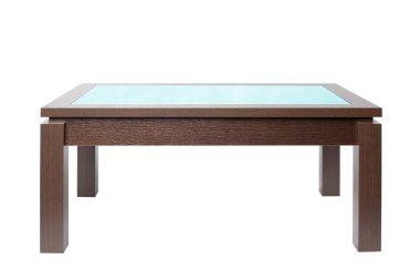 Coffee table in dark wood clipart