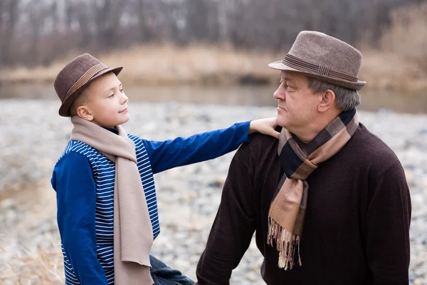 Grandfather and grandson. — Stock Photo, Image