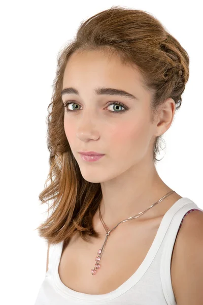 Teenager Mädchen tragen Make-up — Stockfoto