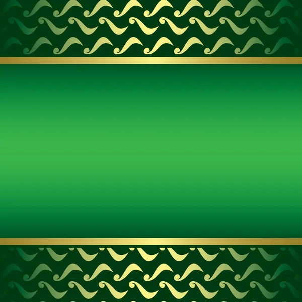 Tarjeta verde de oro con gradiente - vector — Vector de stock