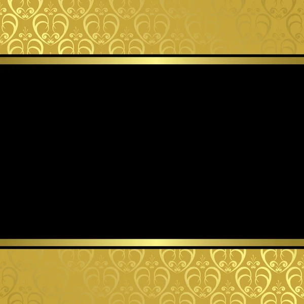 Centre noir sur fond doré - vecteur — Image vectorielle
