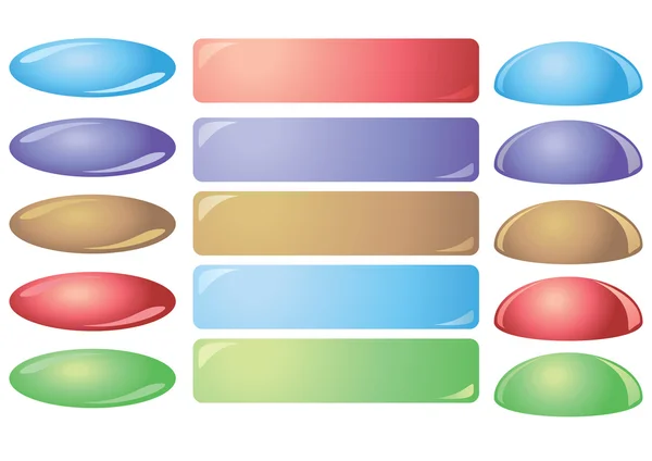 Set van kleurrijke knoppen voor websites - vector — Stockvector