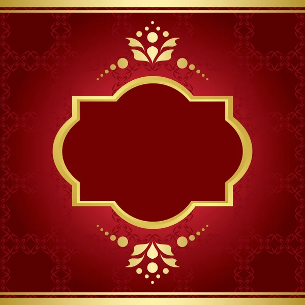 Cartão elegante com decoração dourada - vetor — Vetor de Stock