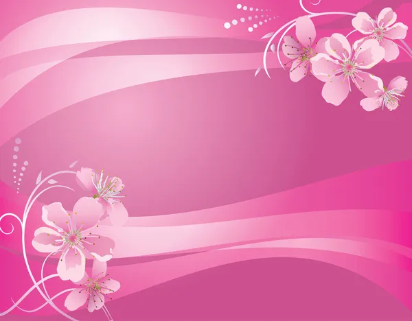 与花-eps 10 抽象粉红色背景 — 图库矢量图片