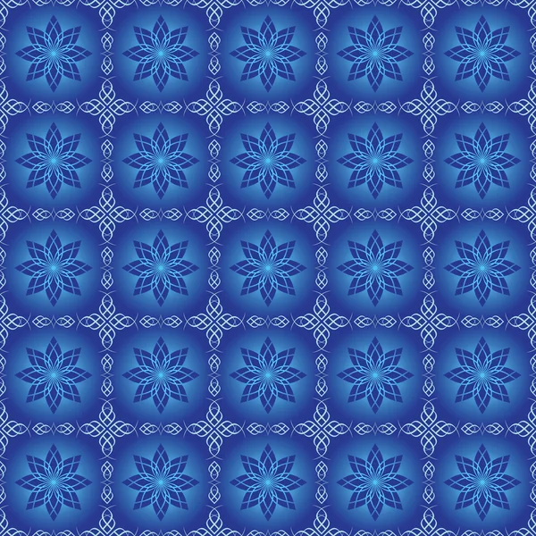 Blauwe vector naadloze patroon voor de achtergrond — Stockvector