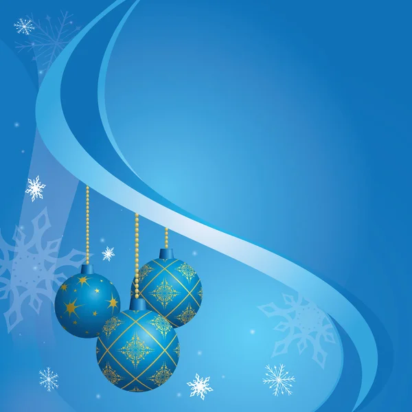 Noel tatili - eps 10 için Vector Mavi kart — Stok Vektör