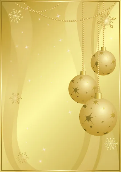Vektör gold kart için Noel tatili - eps 10 — Stok Vektör