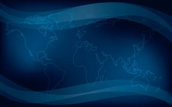 Fond vectoriel abstrait et contour de la carte du monde - eps — Image vectorielle