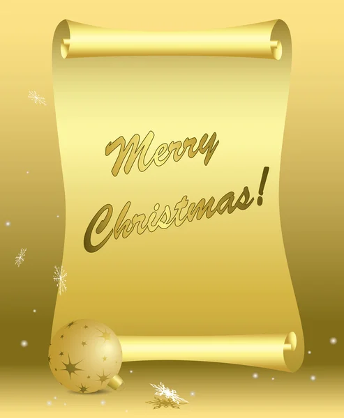 Carte d'or vectorielle - joyeux Noël - eps 10 — Image vectorielle