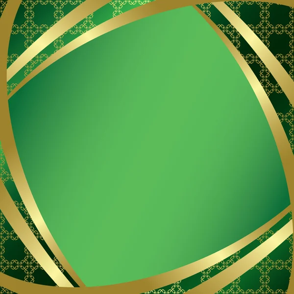 Cadre vert vectoriel avec dégradé central — Image vectorielle
