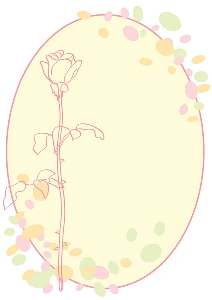 Carte de vœux vectorielle avec rose — Image vectorielle