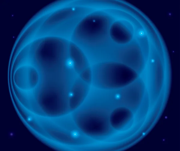 Streszczenie niebieski okrągły postać na ciemnym tle - eps10 — Wektor stockowy