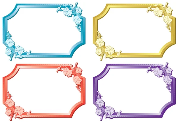 Vector - set of floral color frames — Stock Vector