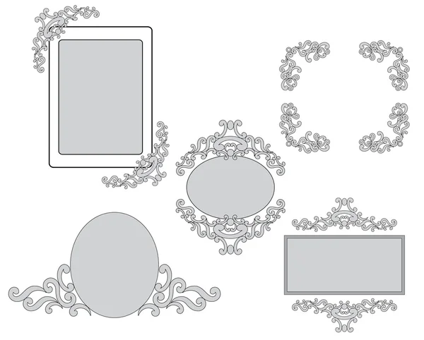 设置-矢量窗饰及框架设计 — 图库矢量图片