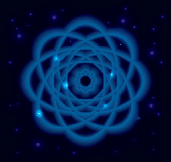 Fundal abstract cu figură albastră și stele - eps10 — Vector de stoc