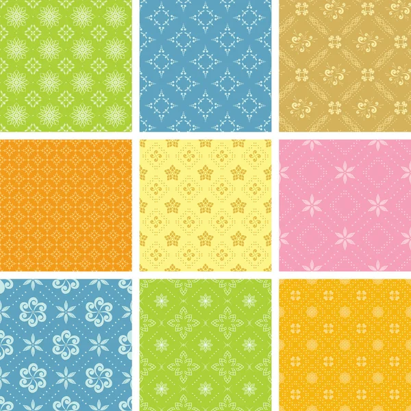 Set of vector light various patterns for background — Stock Vector